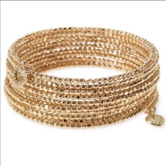 Stella and Dot Bardot Spiral Bangle Bracelet Gold - Picture 2 of 7